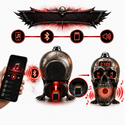RiffRide™ Skull alarm clock