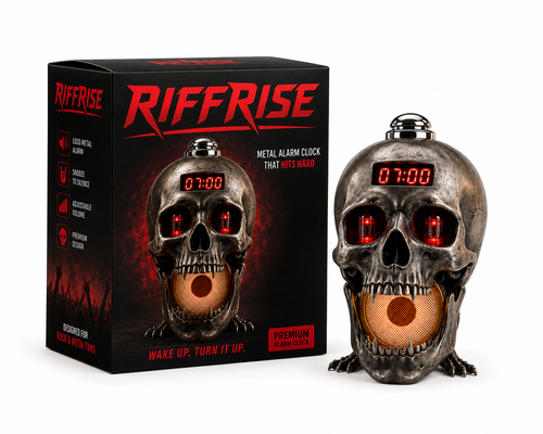 RiffRide™ Skull alarm clock