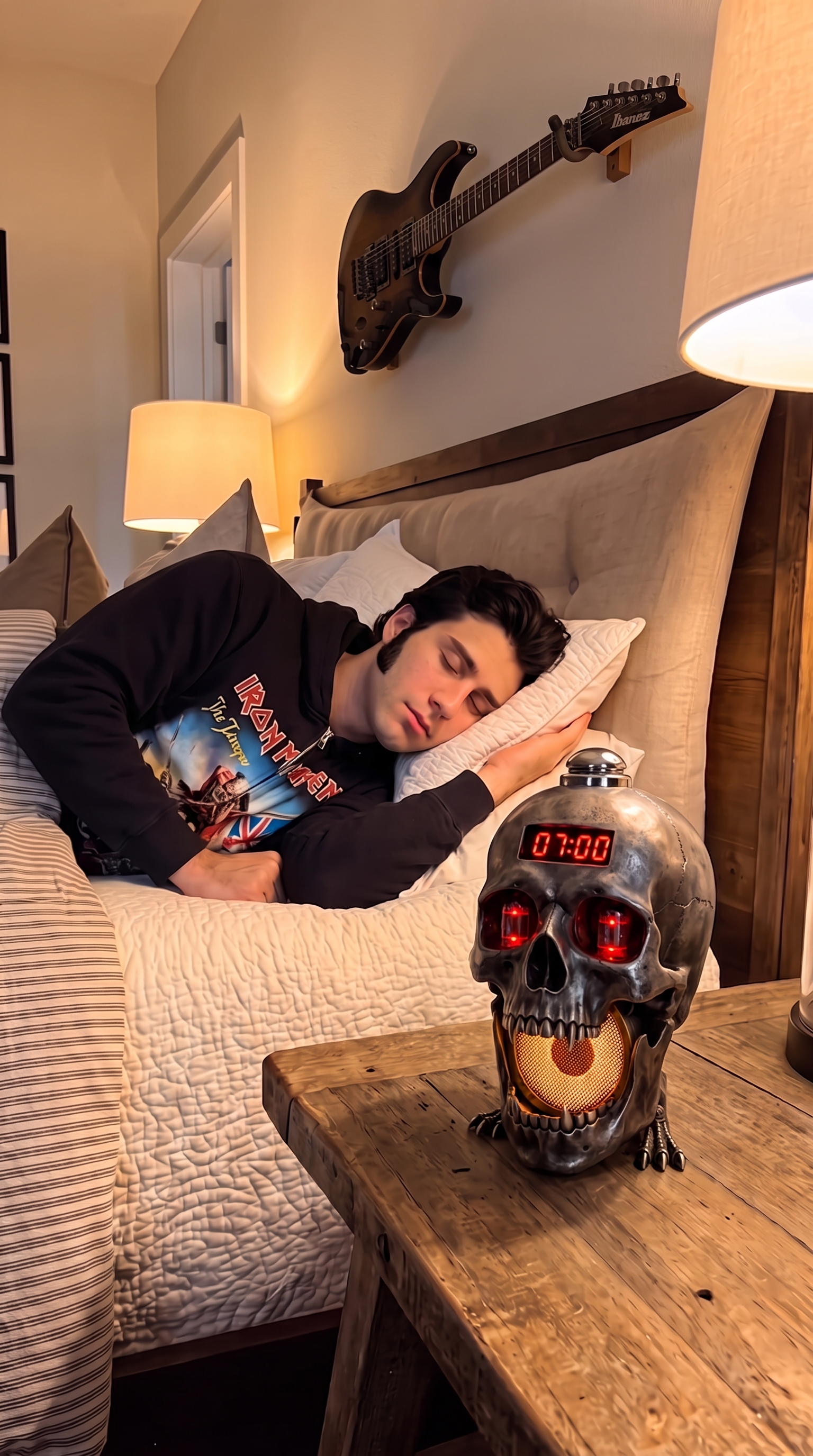 RiffRide™ Skull alarm clock – RiffRise